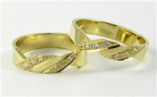 Zlaté snubní prsteny 0072 + DÁREK ZDARMA