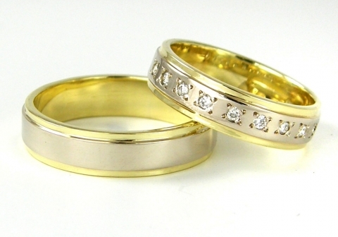 Snubní prsteny zlaté 0073 + DÁREK ZDARMA