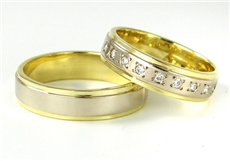 Snubní prsteny zlaté 0073 + DÁREK ZDARMA