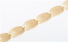 Dámský zlatý článkový náramek ZLNA804F 19 cm + Dárek zdarma