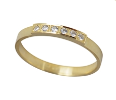 Zlatý prsten se zirkony 0056 + DÁREK ZDARMA