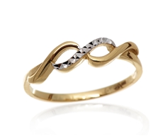 Prsten ze žlutého zlata bez kamínků PR0297F + DÁREK ZDARMA