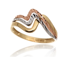 Zlatý prsten bez kamínků gravírovaný PR0299F + DÁREK ZDARMA