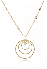 Stříbrný pozlacený náhrdelník 65930F