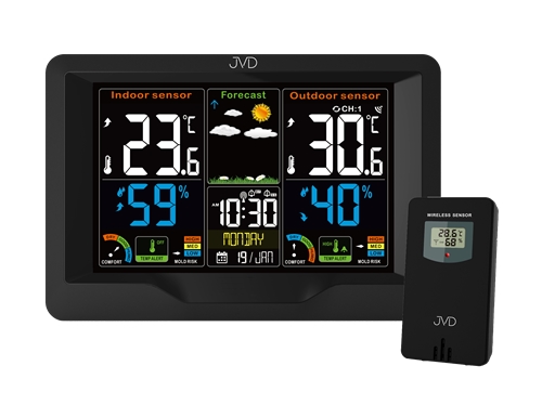 Rádiem řízená meteostanice JVD RB3383 + dárek zdarma