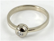 Zásnubní prsten bílé zlato s diamantem + DÁREK ZDARMA