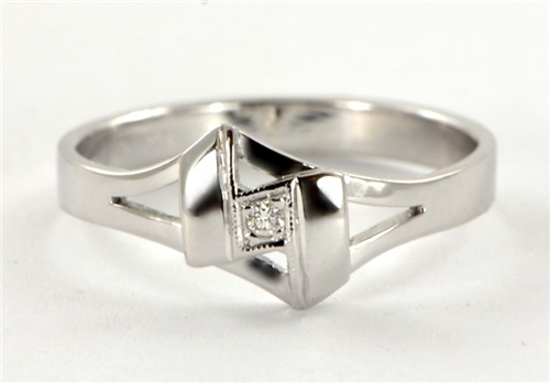 Briliantový prsten z bílého zlata 1022 + DÁREK ZDARMA