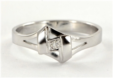 Briliantový prsten z bílého zlata 1022 + DÁREK ZDARMA