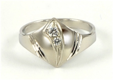 Prsten z bílého zlata se zirkony 1025 + DÁREK ZDARMA
