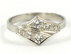 Prsten z bílého zlata se zirkony 0073 + DÁREK ZDARMA