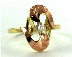 Dámský prsten zlatý se zirkonem 0077 + DÁREK ZDARMA