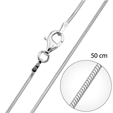 Stříbrný řetízek kulatý délka 50 cm 30012