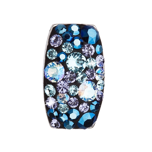 Stříbrný přívěsek s krystaly Swarovski modrý obdélník 34194.3 blue style