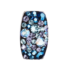 Stříbrný přívěsek s krystaly Swarovski modrý obdélník 34194.3 blue style