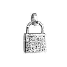 Stříbrný přívěsek s krystaly Swarovski bílý zámek 34808.1