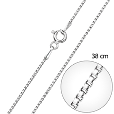 Stříbrný řetízek kulatý délka 38 cm 30014