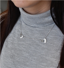 Stříbrný náhrdelník s krystaly Swarovski srdce 72047.1