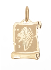 Přívěšek ze žlutého zlata znamení lev ZZ0642F + dárek zdarma