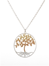 Dámský stříbrný náhrdelník se stromem života 65916F