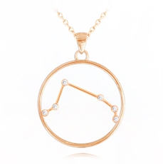 Stříbrný pozlacený náhrdelník znamení beran Minet Stars JMAS9504RN45