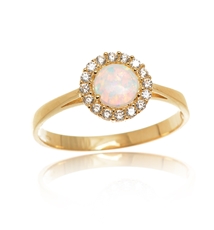 Dámský opálový prsten ze žlutého zlata PR0361F + DÁREK ZDARMA
