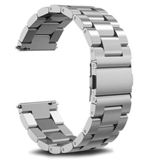 Ocelový náramek na pánské hodinky z nerezové oceli 24 mm stříbrný