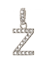 Stříbrný přívěšek písmeno Z s čirými zirkony AGH487/Z