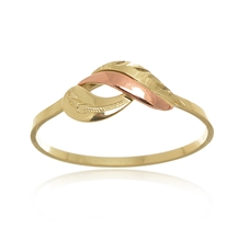 Dámský prsten ze žlutého a červeného zlata PR0392 + DÁREK ZDARMA