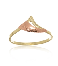 Dámský prsten ze žlutého a červeného zlata PR0396 + DÁREK ZDARMA