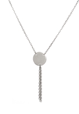 Dámský stříbrný náhrdelník s destičkou STNAH080F