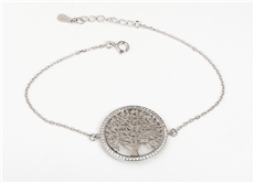 Dámský stříbrný náramek strom života 18 - 21 cm STNA0370F