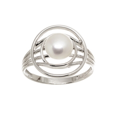 Stříbrný prsten s perlou STRP0340F