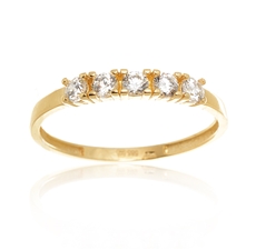 Dámský prsten ze žlutého zlata se zirkony PR0445F + DÁREK ZDARMA