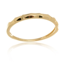 Dámský prsten ze žlutého zlata bez kamínků PR0455F + DÁREK ZDARMA