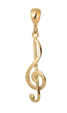 Přívěšek houslový klíč ze žlutého zlata ZZ0759F + dárek zdarma