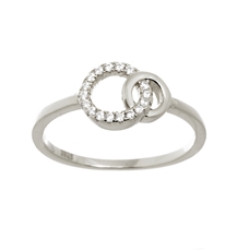 Dámský stříbrný prsten s čirými zirkony STRP0351F