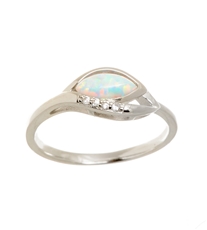Dámský stříbrný opálový prsten STRP0355F