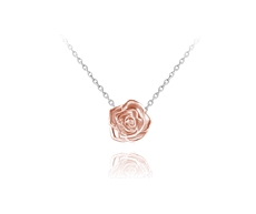 Dámský stříbrný náhrdelník s růžičkou  JMAS5003BN45 