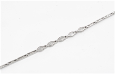 Dámský článkový stříbrný náramek se zirkony 68679F 17-20 cm