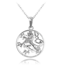 Stříbrný náhrdelník s Českým lvem JMAN0036LN50