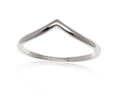 Stříbrný prsten bez kamínků AGG445F