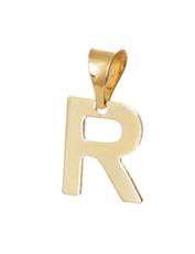 Přívěšek písmenko R ze žlutého zlata ZZ0825RF + dárek zdarma