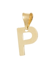 Přívěšek písmenko P ze žlutého zlata ZZ0825PF 