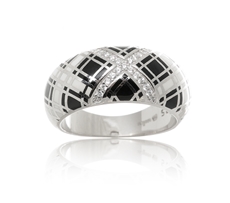 Luxusní stříbrný prsten zdobený smaltem STRP0403F + dárek zdarma
