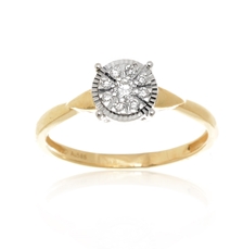 Zlatý prsten s diamanty L'amour Diamonds RR609Y20 + dárek zdarma