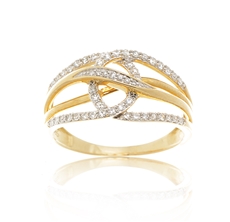 Zlatý prsten s diamanty L'amour Diamonds JR12426Y17 + dárek zdarma