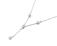 Dámský stříbrný náhrdelník se zirkony 46-50 cm STNAH115F
