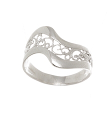 Dámský stříbrný prsten s filigránem STRP0419F