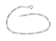 Stříbrný náramek figaro 19 cm STNA0453F