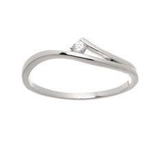 Dámský stříbrný prsten s čirými zirkony STRP0421F